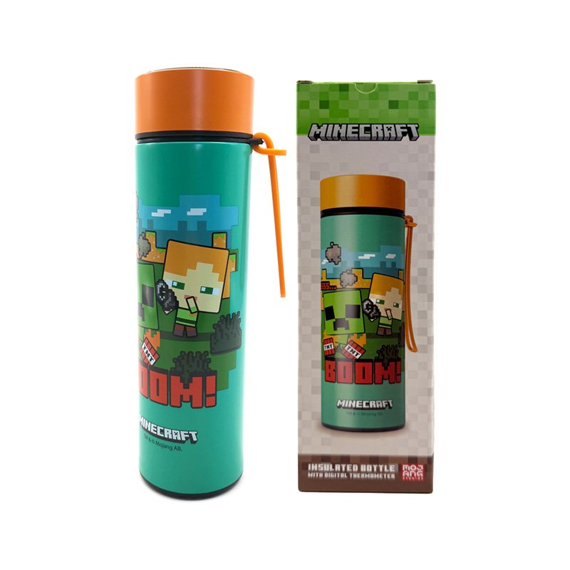 Bouteille Minecraft Boom Hot Cold Isotherme +Thermomètre 450 ml