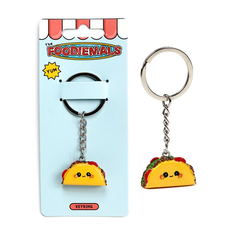 Porte-clés KAWAII Frida le Taco Porte clés 3D en PVC