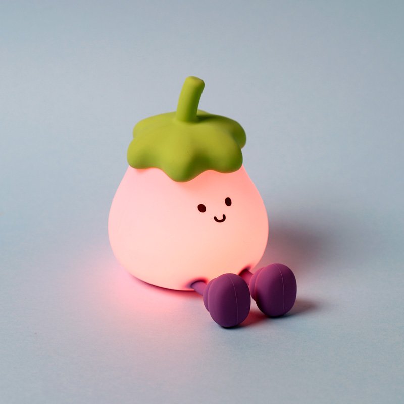 Lampe KAWAII Aubergine Rechargeable Support Téléphone 13cm