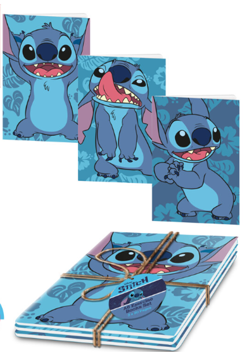 DISNEY - STITCH Set de 3 Livres d'Exercices - Papeterie