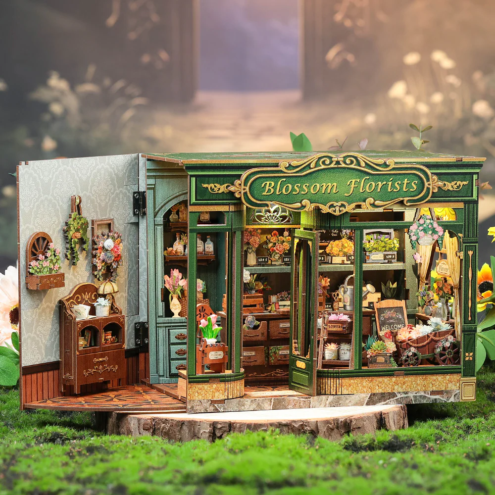 Maquette MINIATURE HOUSE DIY Fleuriste 265pc Eclairage LED