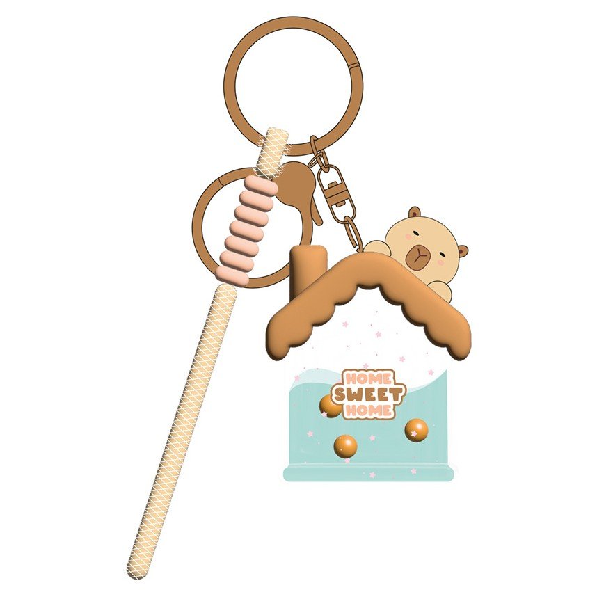 Porte-clés KAWAII House Capybara Porte Clés