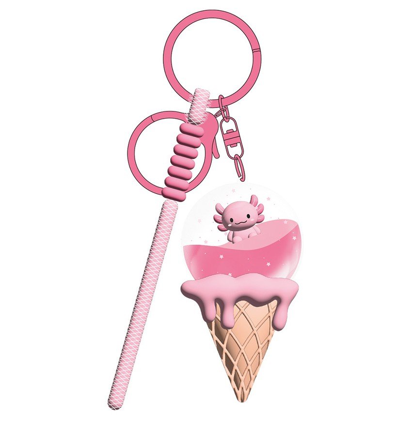 KAWAII Ice Cream Axolutely Porte Clés - Porte-clés