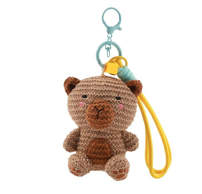 Porte-clés KAWAII Crochet Capybara Porte Clés