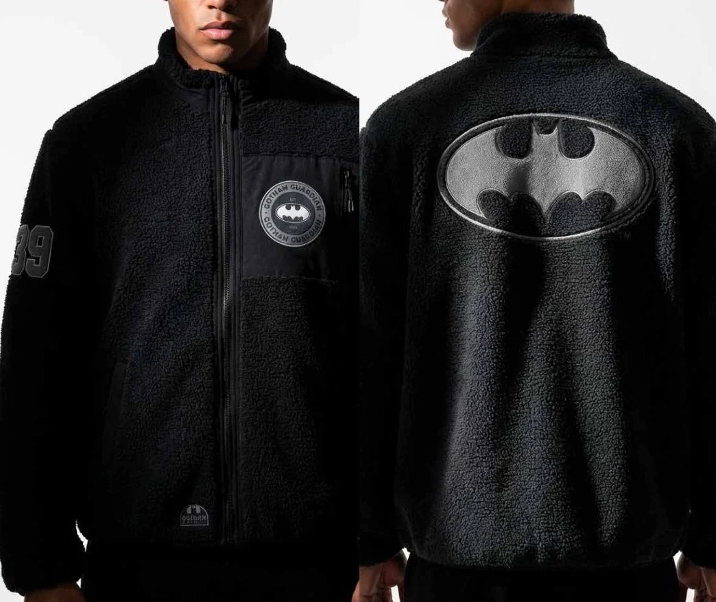 Pull DC Comics Batman Veste Polaire Sherpa (XXL)