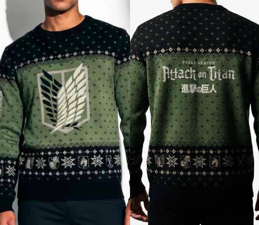 Pull L'Attaque des Titans Logo de Noël Homme (XL)