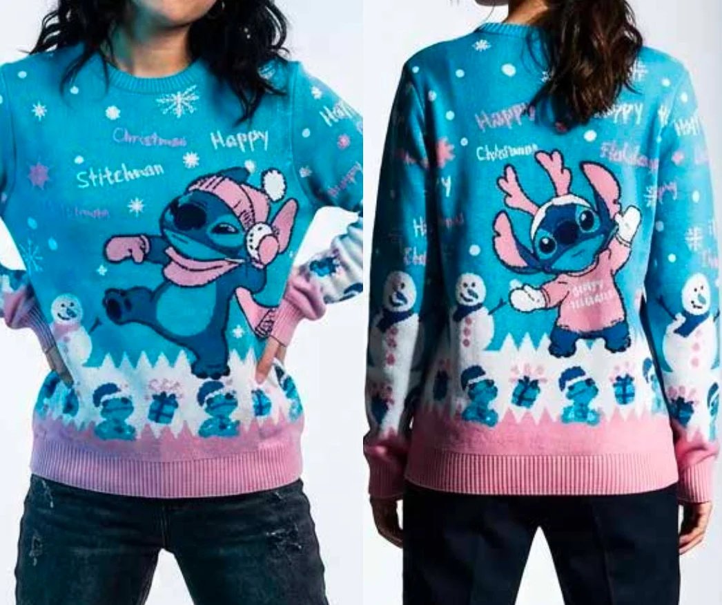 Pull Disney LILO STITCH de Noël Femme (L)