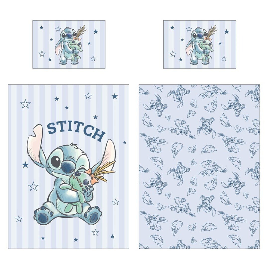 Literie Disney Stitch Parure de lit 100x140cm 40x60cm