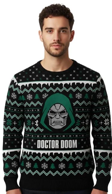 Pull Marvel Docteur Doom de Noël Homme (XXL)