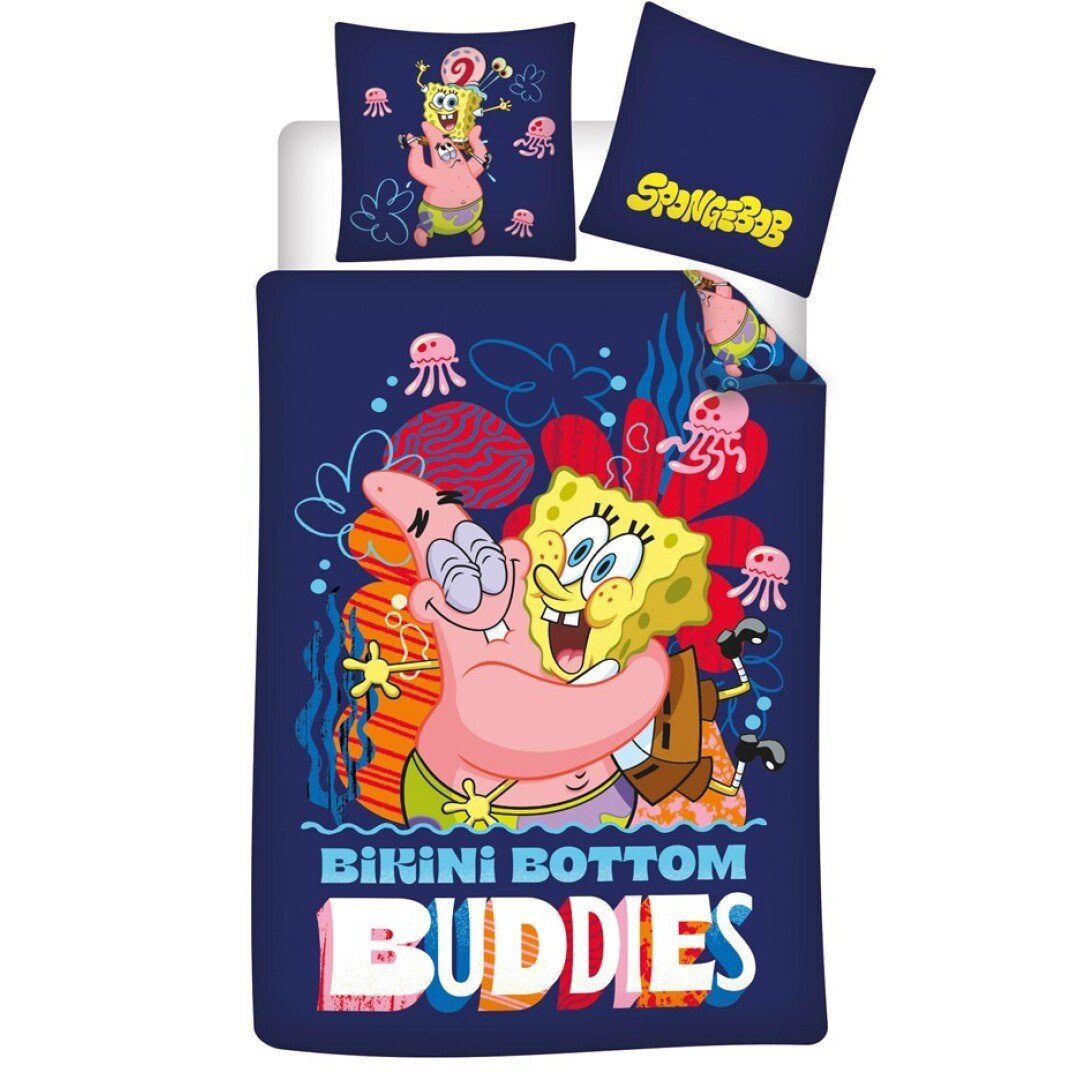 Literie Bob L'éPonge Buddies Parure de lit 140x200cm 65x65cm