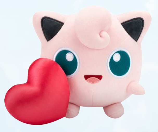 Peluche Pokémon Jigglypuff with Heart 20cm