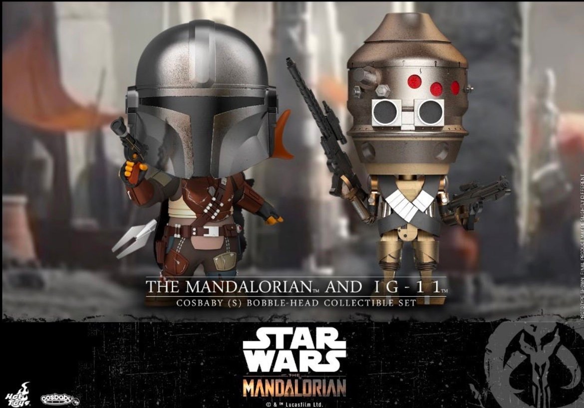 Figurine Star Wars Cosbaby Wave 3 Mandalorian IG 11 Set