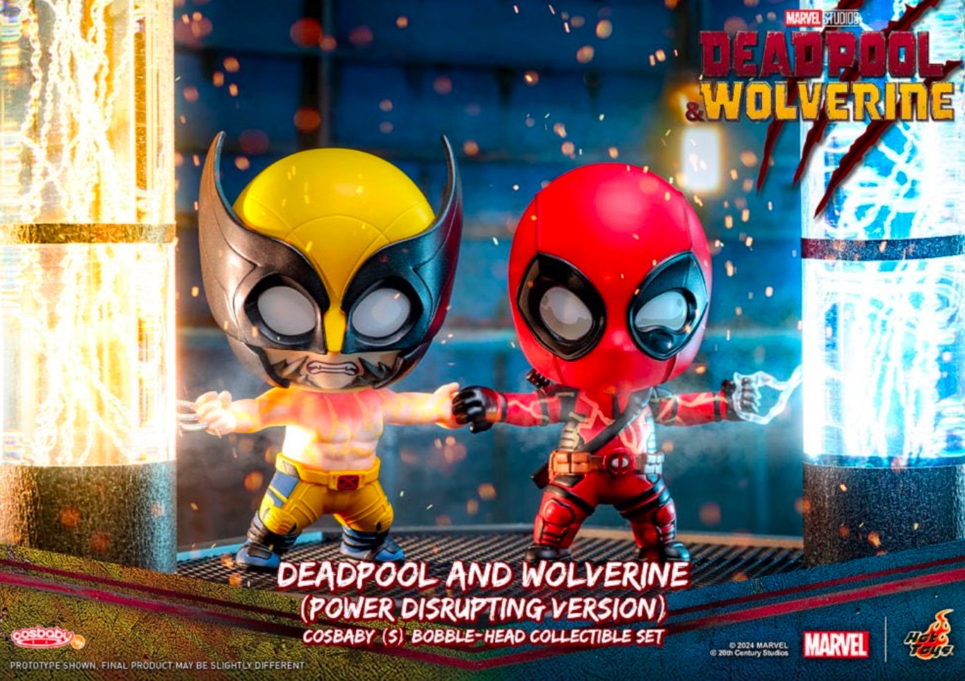 Figurine Marvel Cosbaby Wave 3 Deadpool Wolverine Power Disrupting