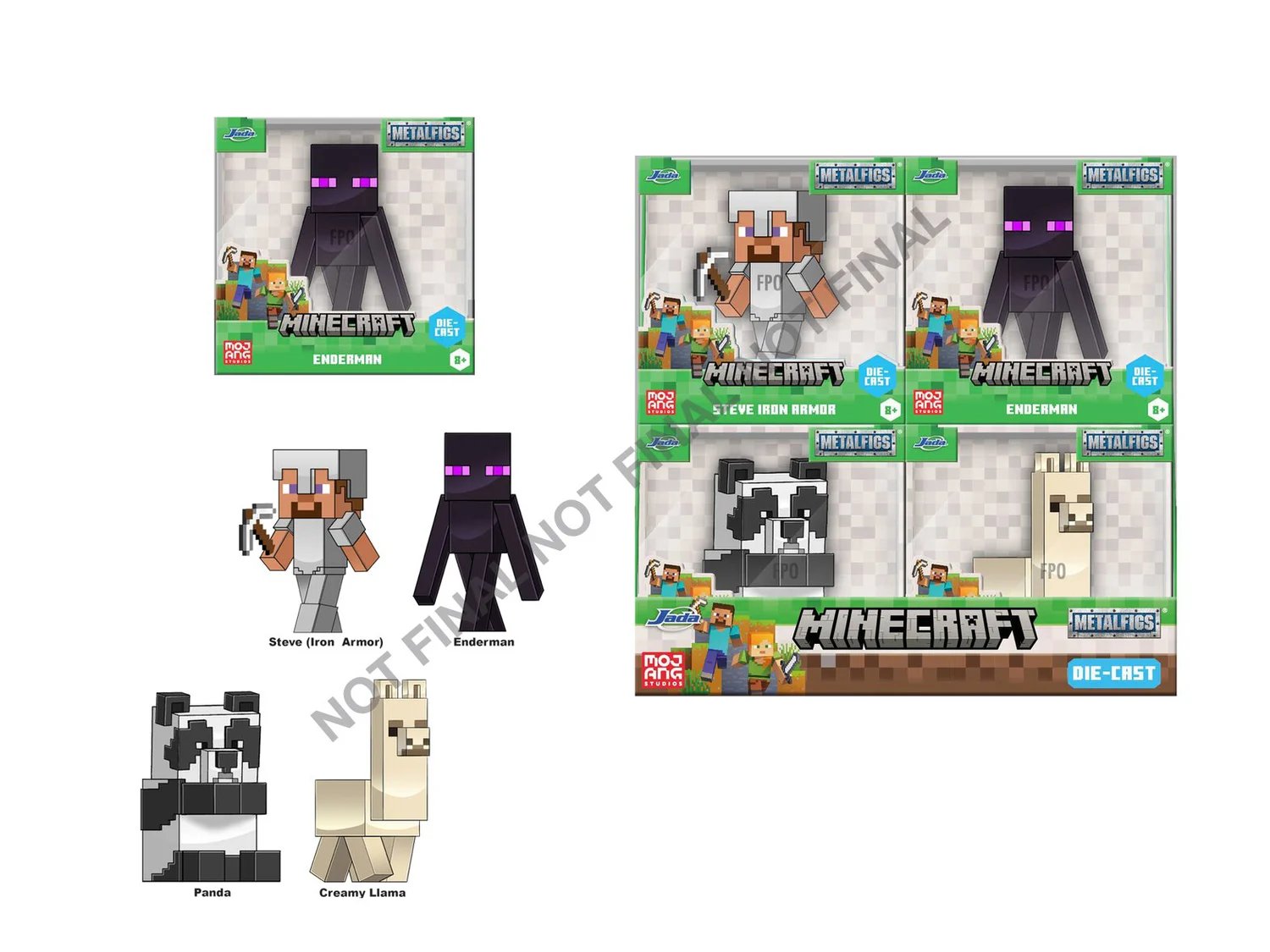 Figurine Minecraft Display de 6cm 4 Modèles 12pc Wave 6