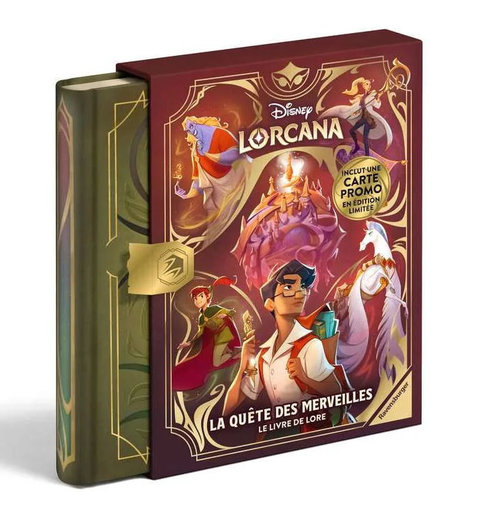 Livre Disney LORCANA Quest of Wonders Avec Carte Promo FR