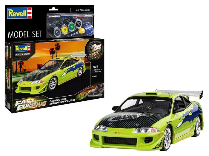 Maquette Fast & Furious Brian's Mitsubishi Eclipse Model Kit 1/25