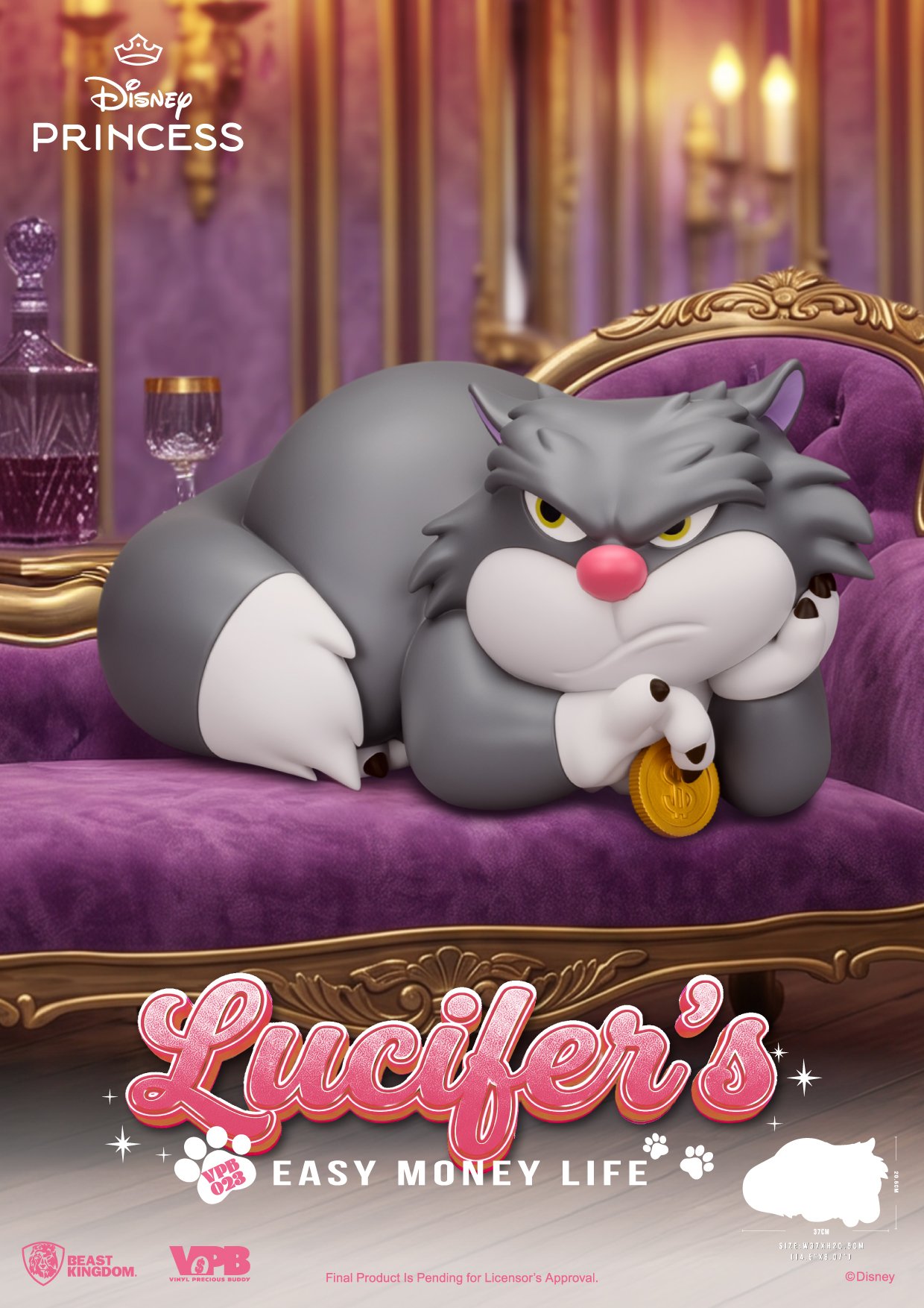 Tirelire Disney CENDRILLON Lucifer 20.5cm - Cendrillon
