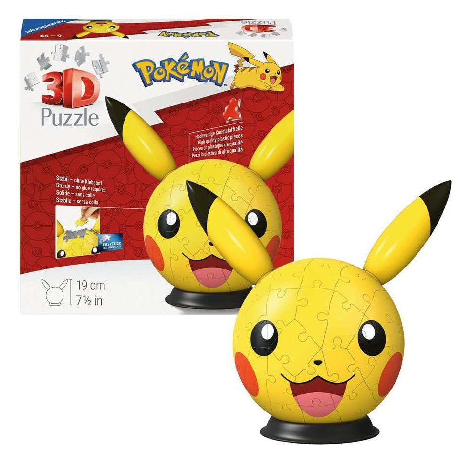Puzzle Pokémon 3D 72p Pikachu