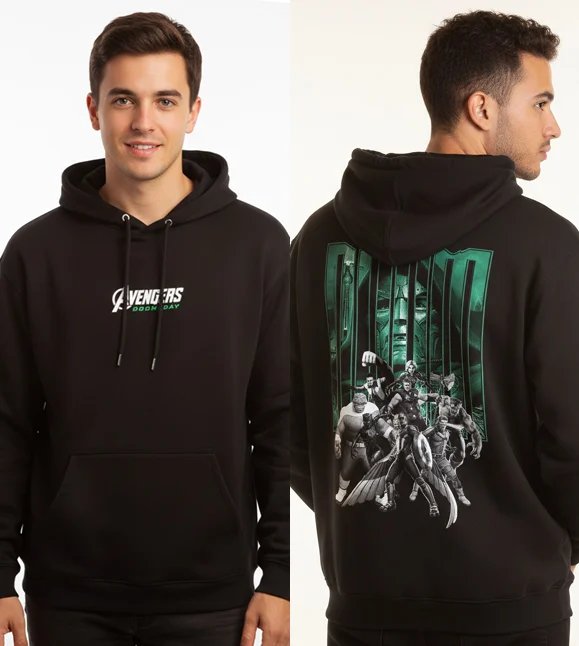 Pull Marvel AVENGERS DOOMSDAY Groupe Hoodie Homme (XL)
