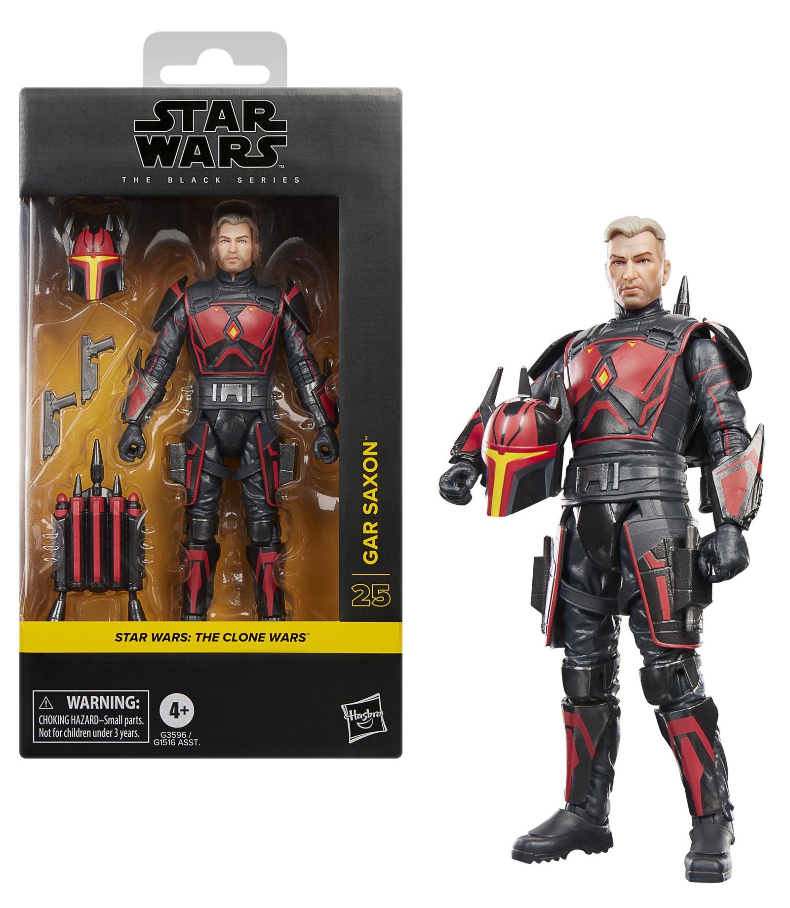 Figurine Star Wars THE CLONE Gar Saxon Black Series 15cm