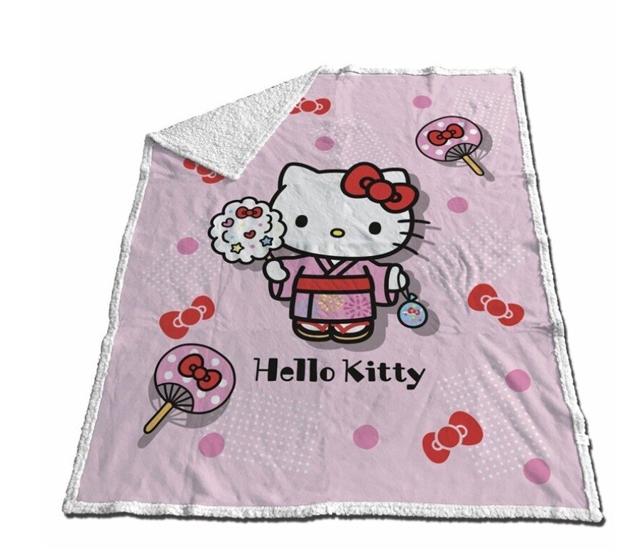 Couverture Hello Kitty "Kimono" Sherpa 130x170cm