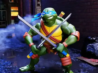 Teenage Mutant Ninja Turtles Ultimates! W12 Leonardo Animated 2003 Action Figures 17 cm