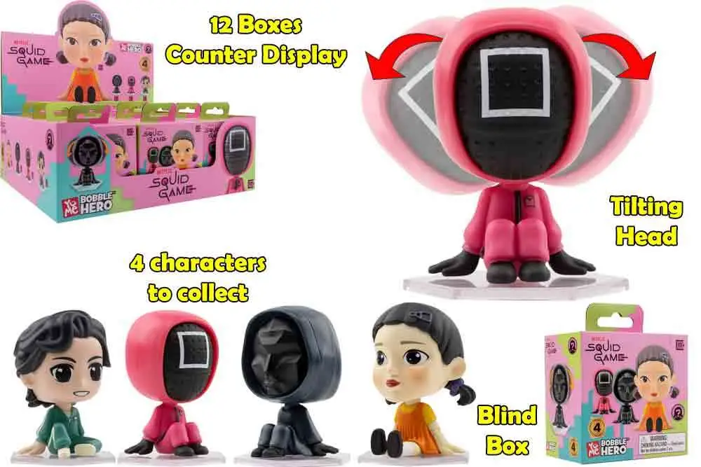 Figurine Squid Game bobble head blind boxes counter display (12 units) - Squid Game