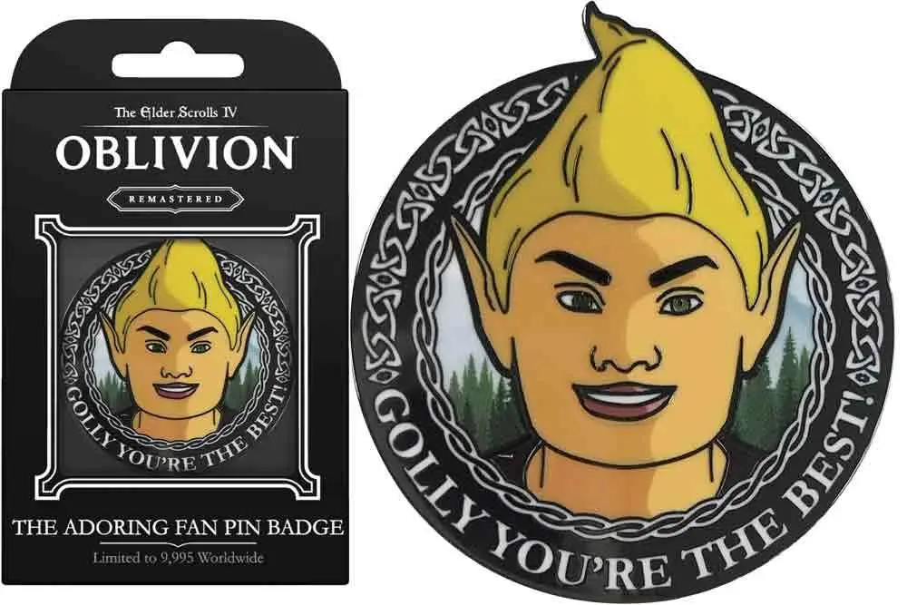 Figurine the elder scrolls iv oblivion adoring fan pin badge - The Elder Scrolls