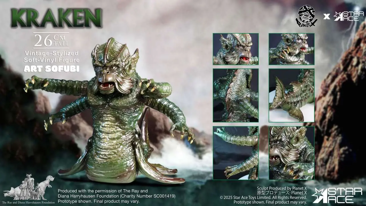 Statue ray harryhausen kraken vintage stylized soft vinyl - Ray Harryhausen