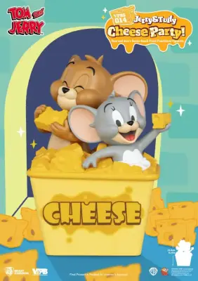 Figurine Tom & Jerry tuffy cheese party vinyl bank - Tom & Jerry
