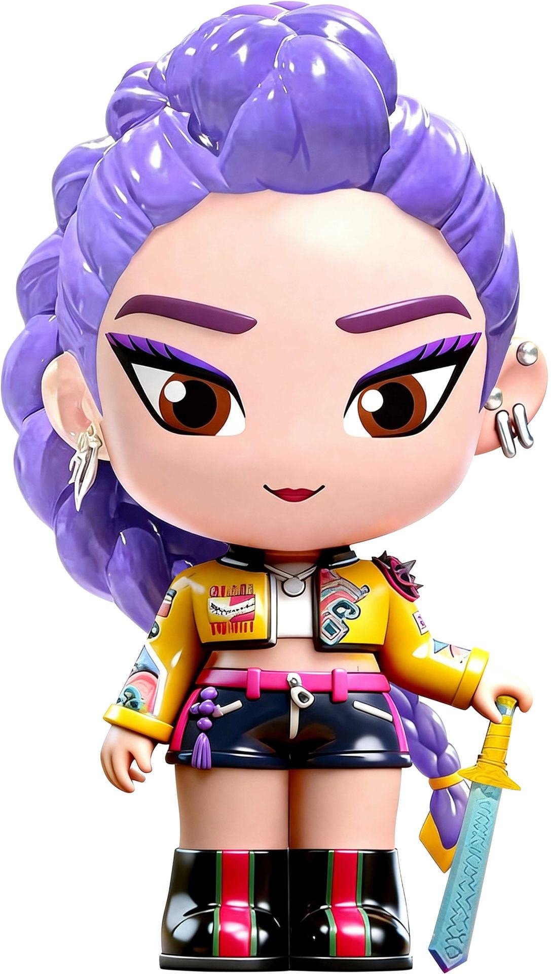 Figurine k pop demon hunter rumi pvc bank - K-Pop