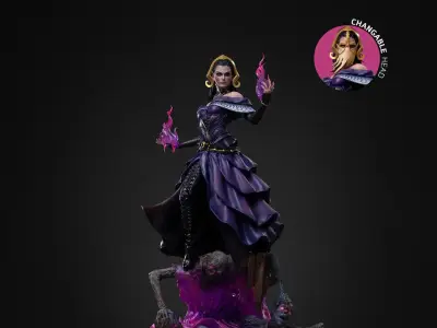 Statue magic the gathering liliana vess dlx 1/10 - Magic: The Gathering