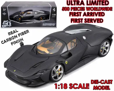 Figurine ferrari daytona sp3 50th anniversary carbon fiber special livery ltd edition 1:18 diecast model - Ferrari