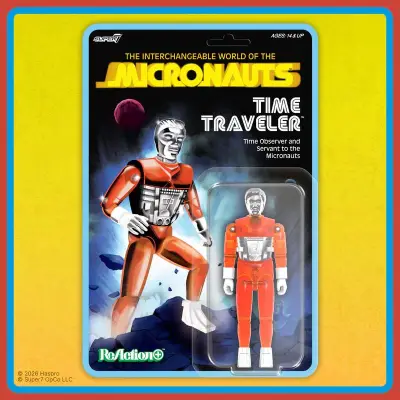 Figurine micronauts wave 04 time traveler orange translucent reaction+ - Micronauts