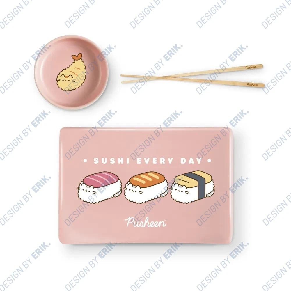 Figurine pusheen sushi roll set - Pusheen