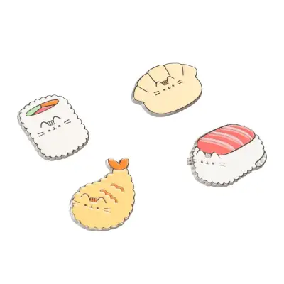 Figurine pusheen sushi roll pin set (4) - Pusheen