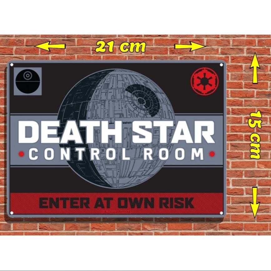 Figurine sw death star tin sign - Death
