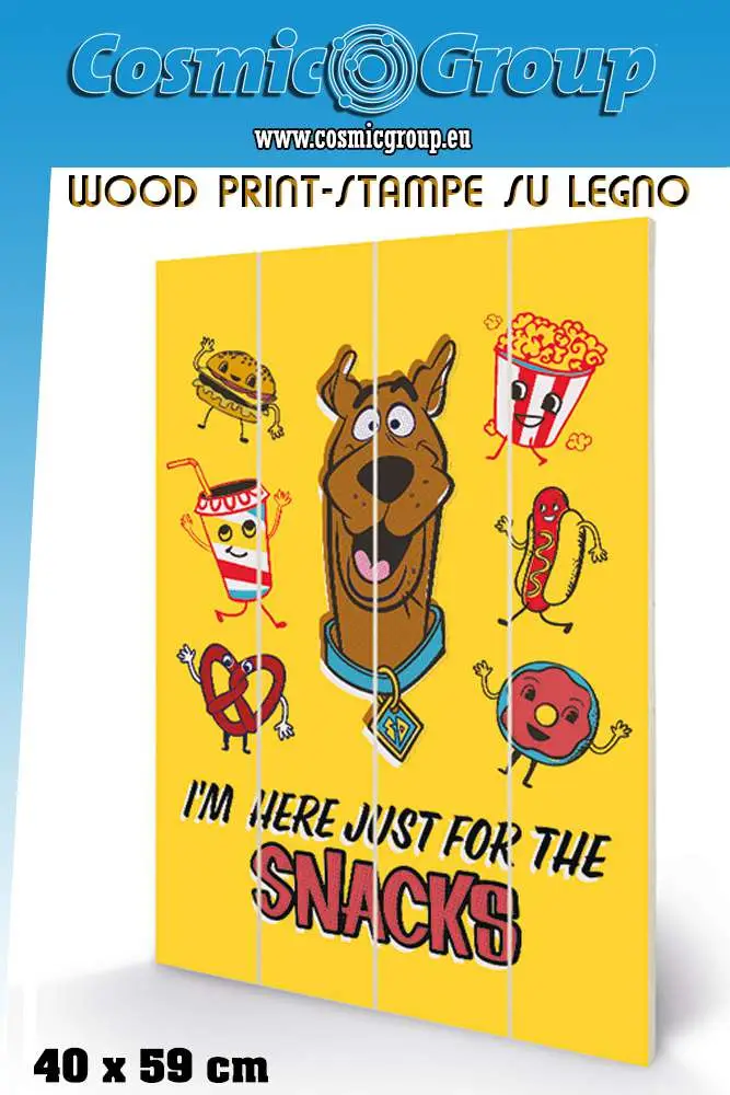 Figurine scooby doo snacks wood print - Scooby-Doo