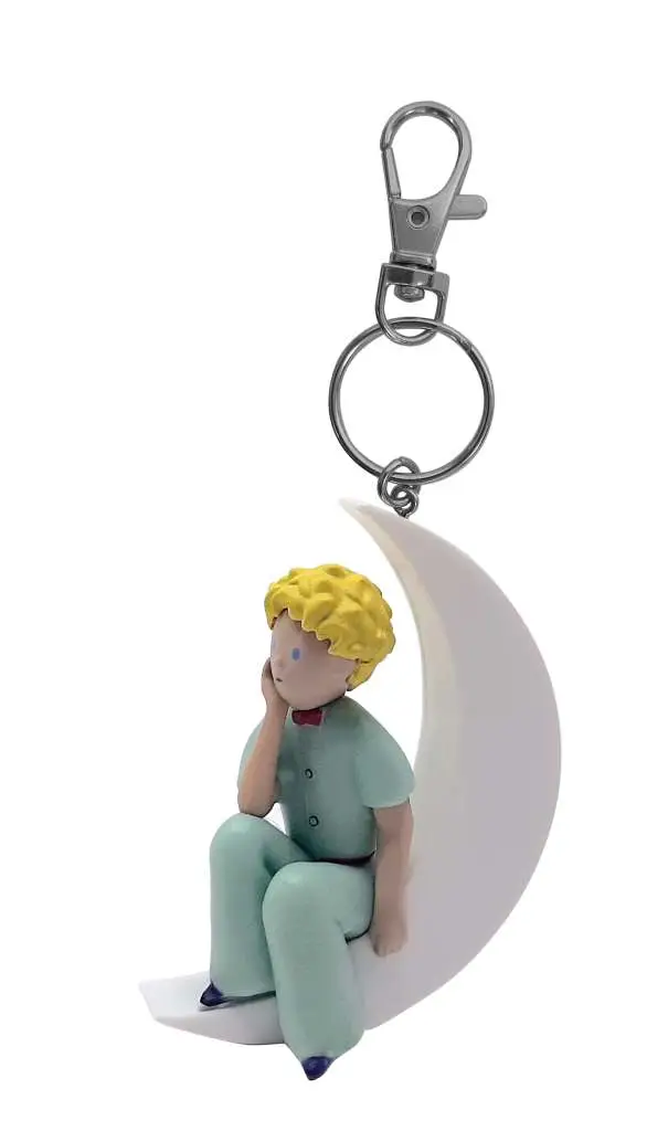 Figurine little prince sitting on the moon kchain - Prince