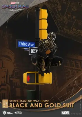 SPIDER-MAN - No Way Home Black & Gold - D-Stage Statuette 25 cm