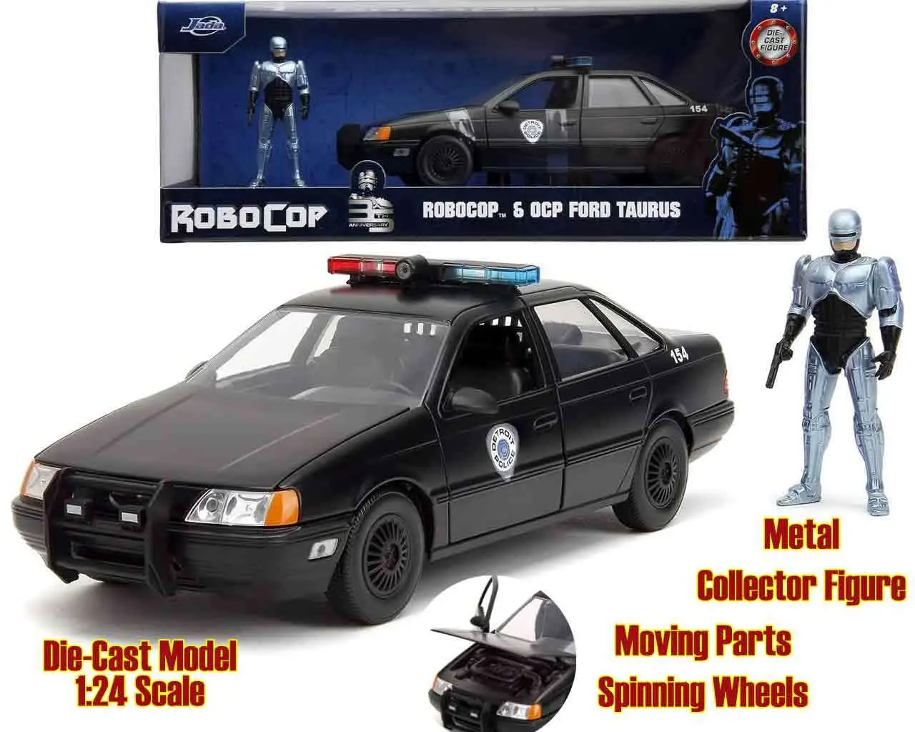Figurine robocop 1986 ford taurus 1/24 die cast model - RoboCop