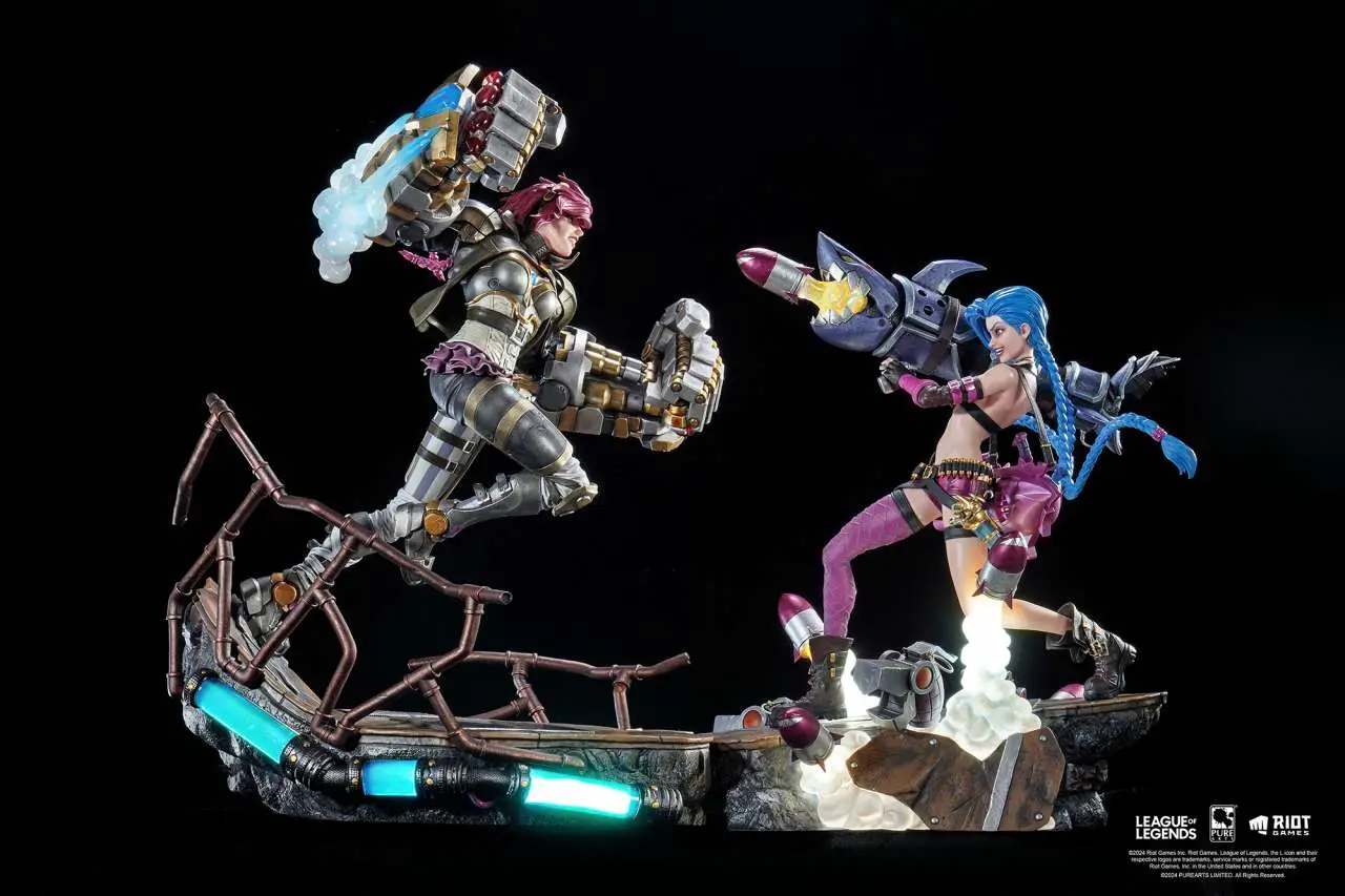 Statue League of Legends jinx +vi bundle - League of Legends