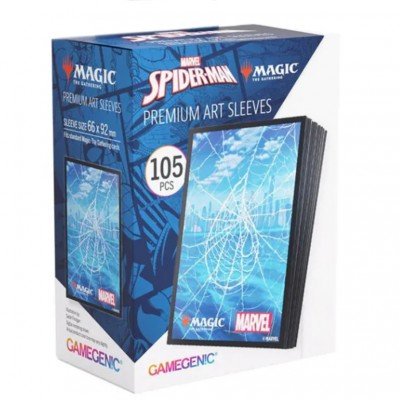 Protection carte - Magic: The Gathering - Spider-Man Art SLEEVES (x105) - Island - 66x92mm - Protège-cartes & pochettes