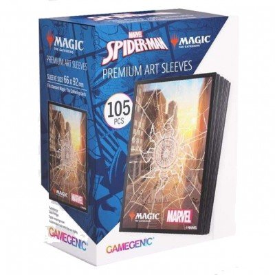 Protection carte - Magic: The Gathering - Spider-Man Art SLEEVES (x105) - Plains - 66x92mm - Protège-cartes & pochettes