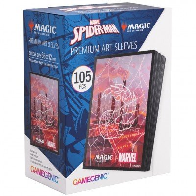 Protection carte - Magic: The Gathering - Spider-Man Art SLEEVES (x105) - Mountain - 66x92mm - Protège-cartes & pochettes