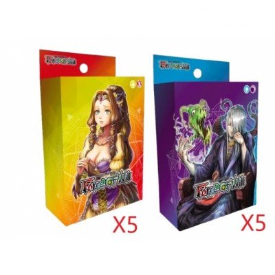 Deck préconstruit - Force of Will TCG - E1 - Cluster Maléfique - Conditionné par 10 Decks = 5 x Matelda / 5 x Valgott en Francais - Jeux de cartes & cartes à jouer