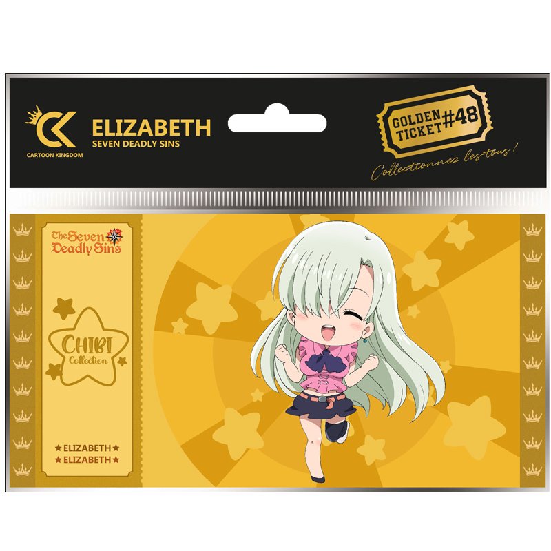 Seven Deadly Sins Golden Ticket Chibi Elisabeth - seven-deadly-sins - GOLDEN TICKET