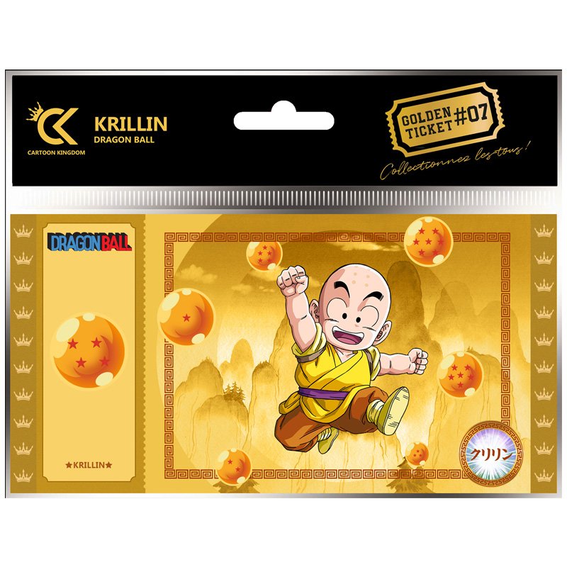 Dragon Ball Golden Ticket Krillin Jaune X5