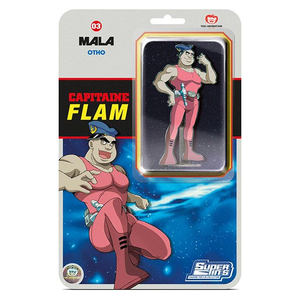 Capitaine Flam Pins Blister Card Mala 10,5cm - capitaine-flam - GOODIES