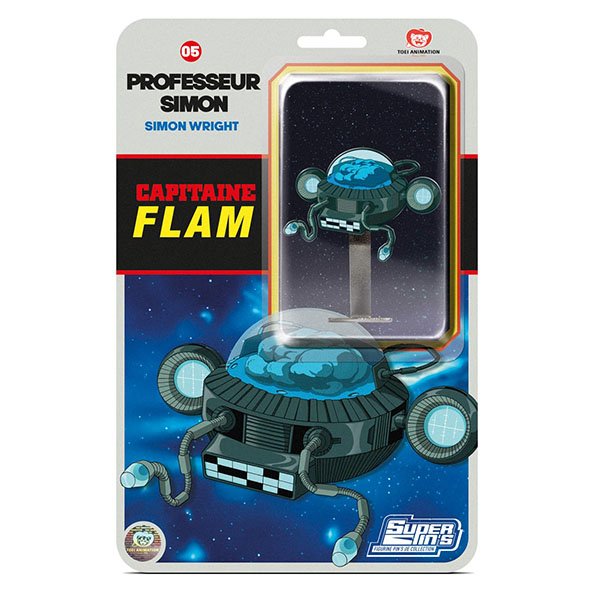 Capitaine Flam Pins Blister Card Professeur Simon 10,5cm - capitaine-flam - GOODIES